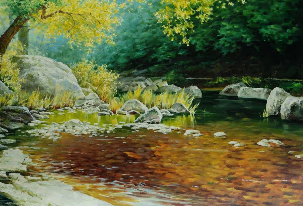 朴相日 《夏》 朝鲜名家油画