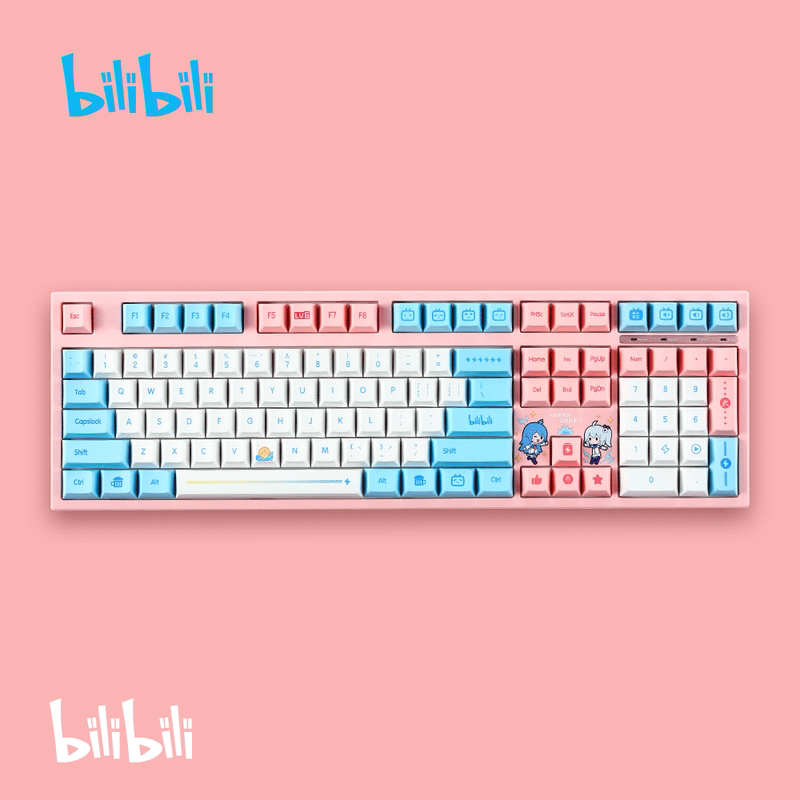 bilibili哔哩哔哩键盘动漫二次元机械键盘2233小电视动漫机械键盘