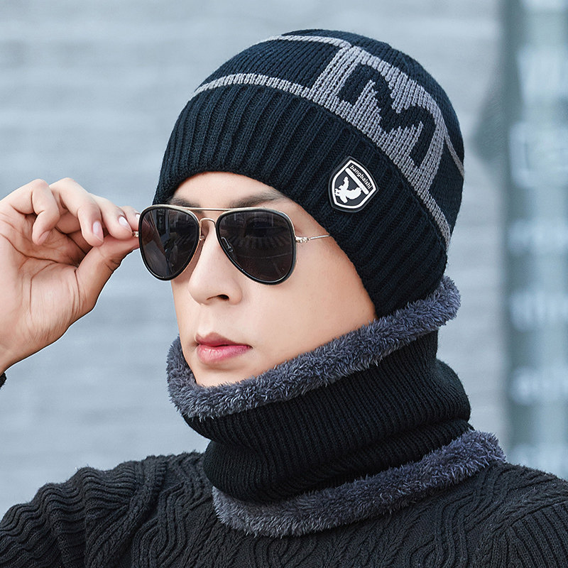 帽子男冬天加厚加绒保暖针织毛线帽秋冬季韩版潮防寒骑车男士棉帽