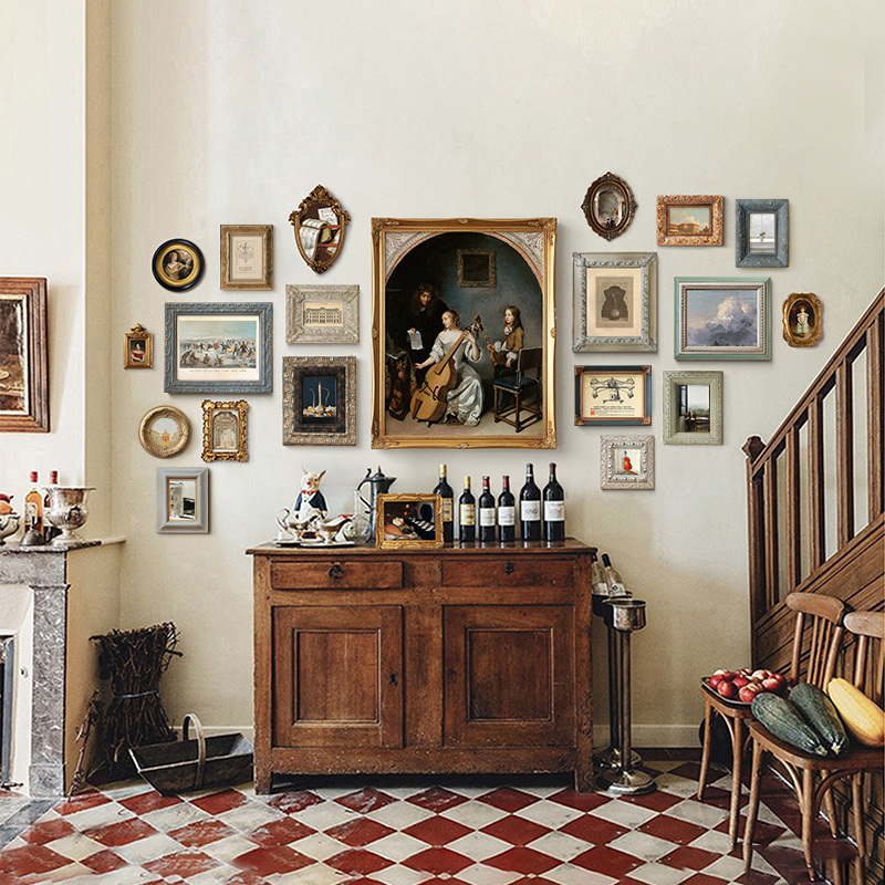 欧式复古轻奢装饰画客厅玄关餐厅卧室壁画美式文艺挂画沙发背景墙