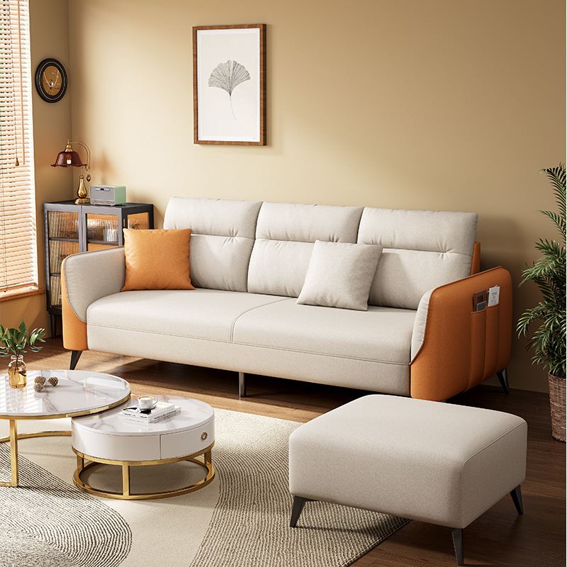 免洗猫抓布艺沙发科技布沙发小户型意式客厅现代简约网红三人沙发