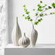 北欧白色陶瓷花瓶干花插花摆件创意家居客厅餐桌茶几装饰品高级感