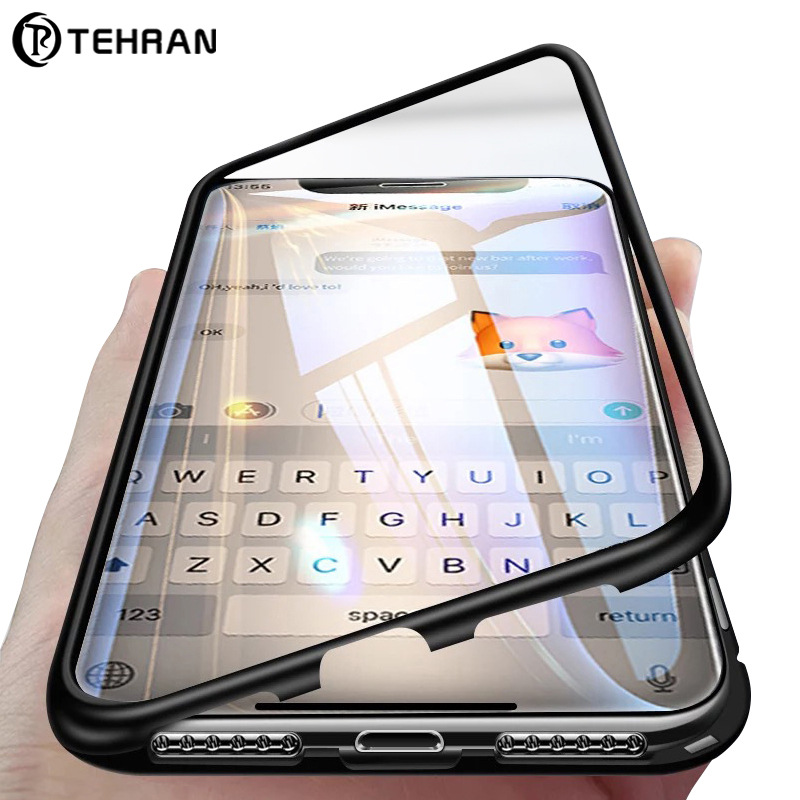 metal glass phone case cover magnet iphone x xr xs 7/8 plus|msdalam kategori Aksesori Digital 3C, Aksesori telefon bimbit, Kes telefon bimbit/Shell - dari Buy2taobao.com untuk memberikan perkhidmatan ejen Taobao profesional membeli