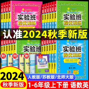 2024秋新版实验班提优训练一年级上册二年级下册三年级四五六语文数学英语全套书人教版苏教北师大版小学同步练习册专项训练作业本