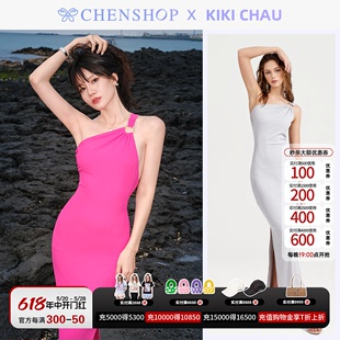 KIKI CHAU时尚甜美Venice吊带连衣裙性感修身CHENSHOP设计师品牌