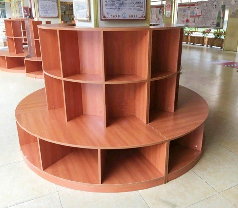 学校幼儿园书柜图书馆阅览室绕柱子书架包方柱子圆柱子圆柱形书柜