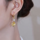 日韩时尚高级感镂空树叶耳环女简约时尚小众设计感叶子耳坠耳饰潮