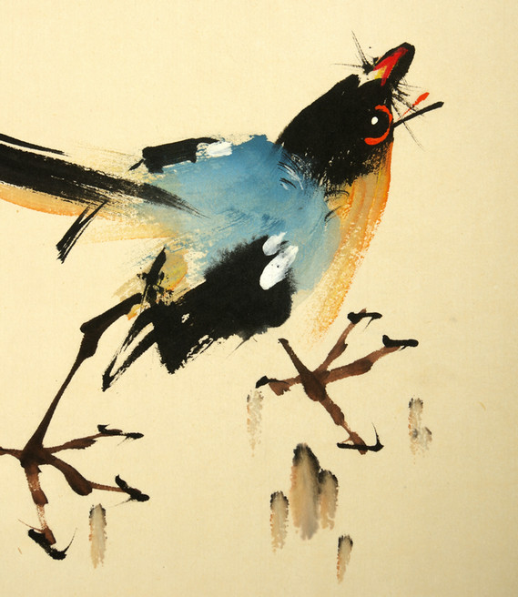 赵少昂 花鸟三帧