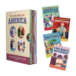 儿童初学历史系列  英文原版 The History Of Series For Kids Box Set 4册盒集 6-9岁 含美国独立战争 宪法 六月节 民权运动