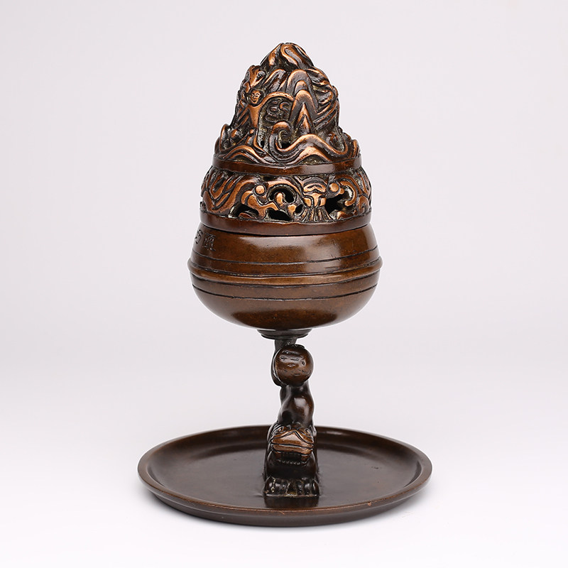 伏虎力士博山炉 大师巧生炉 仿古宣德炉 h93