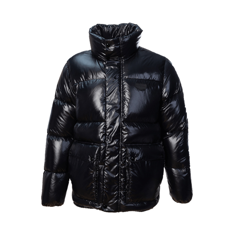 duvetica杜维迪卡男士短款徽标拉链黑色u5030010羽绒服 原价6000元