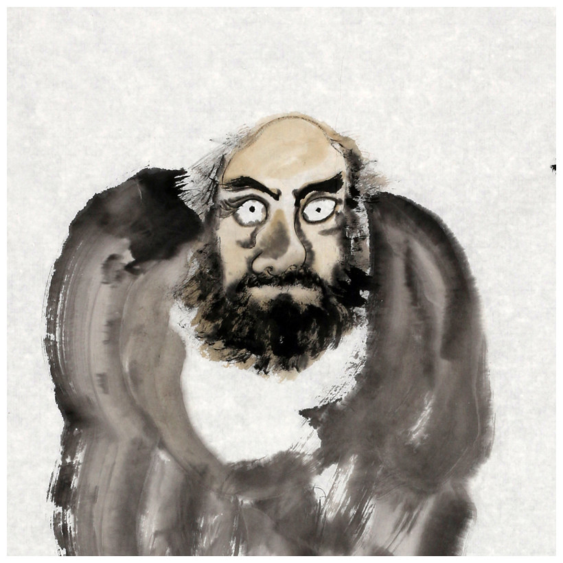 【即刻拍】天津美院 李奇凡《影石达摩图》天津美院教授