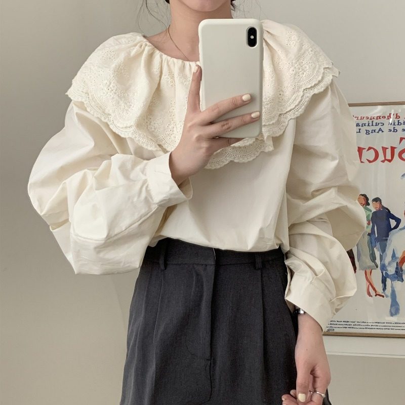 泡泡袖衬衫女灯笼袖韩国排行榜