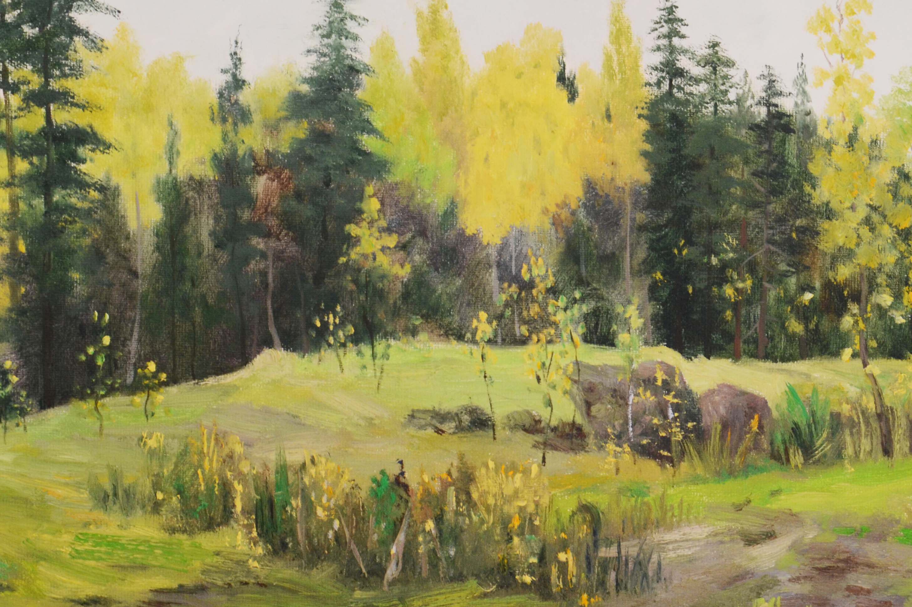 任克涛《萧瑟的秋》布面油画