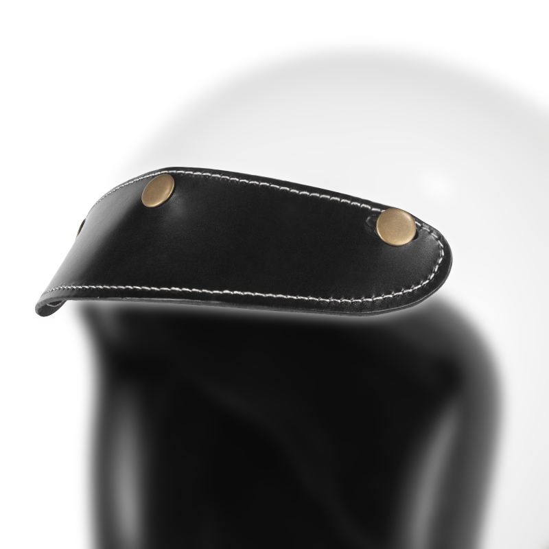 DOT半盔摩托车3/4盔遮阳板乐高帽复古真皮帽檐防晒装饰