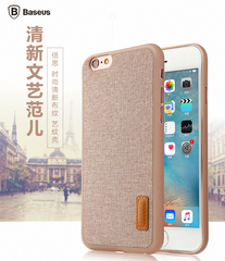 BASEUS/倍思iphone6手机壳 苹果6s plus手机套布纹全包防摔文艺壳