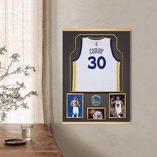 库里装饰画球衣男孩勇士挂画海报NBA篮球明星周边卧室壁画