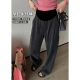 孕妇天丝牛仔裤外穿黑色夏季薄款垂感宽松阔腿直筒休闲裤子春秋装