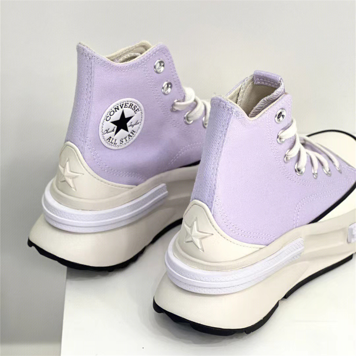 converse匡威run star legacy香芋紫夹心复古厚底增高帆布a03064c
