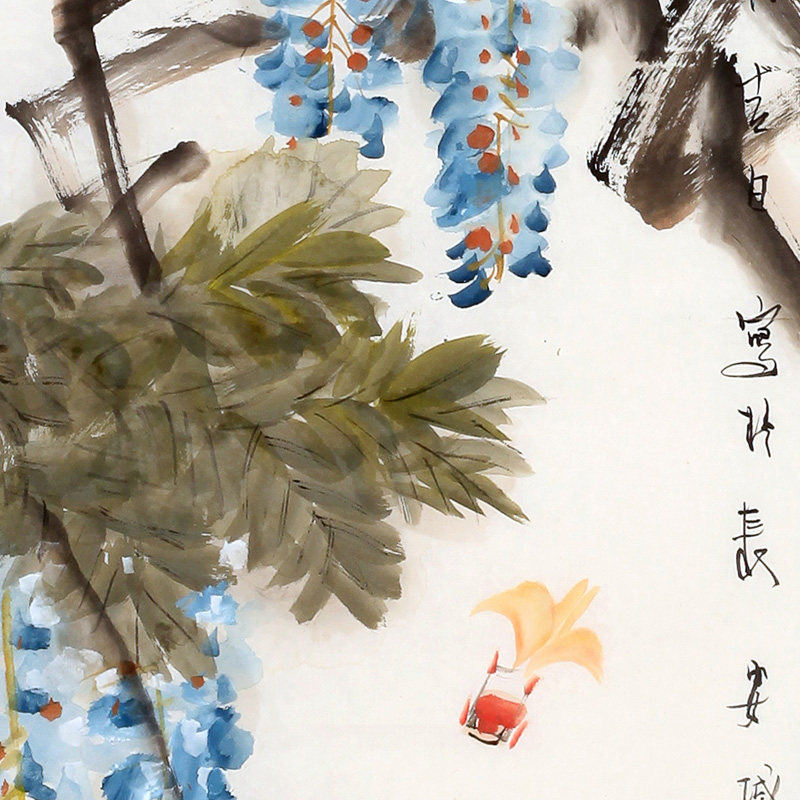 西安美院 宋孟秋 实力派花鸟画家《花鸟四条屏》181