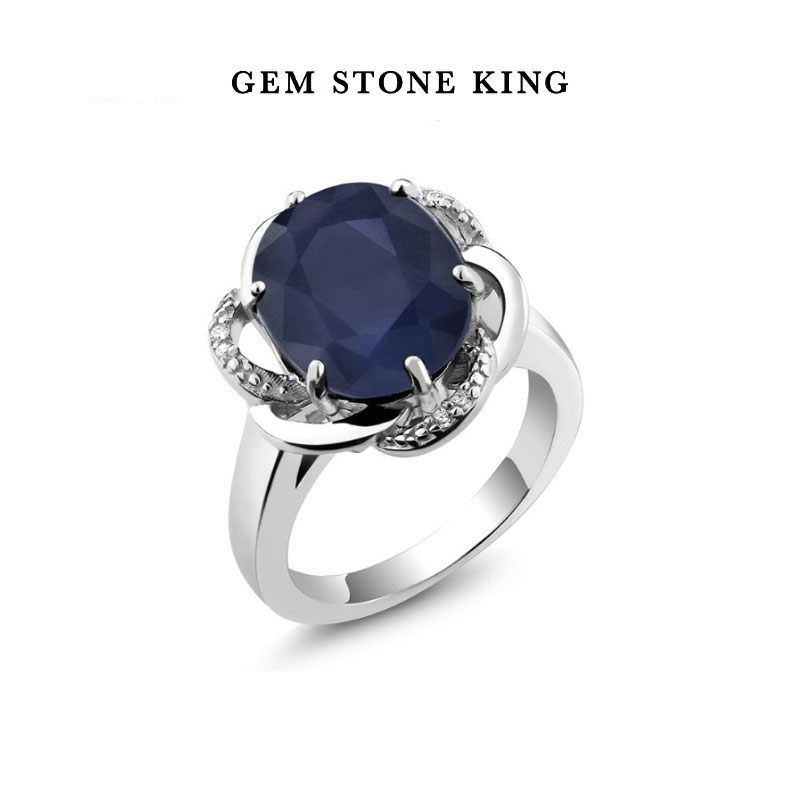 GSK戒指镶5.07克拉天然蓝宝石