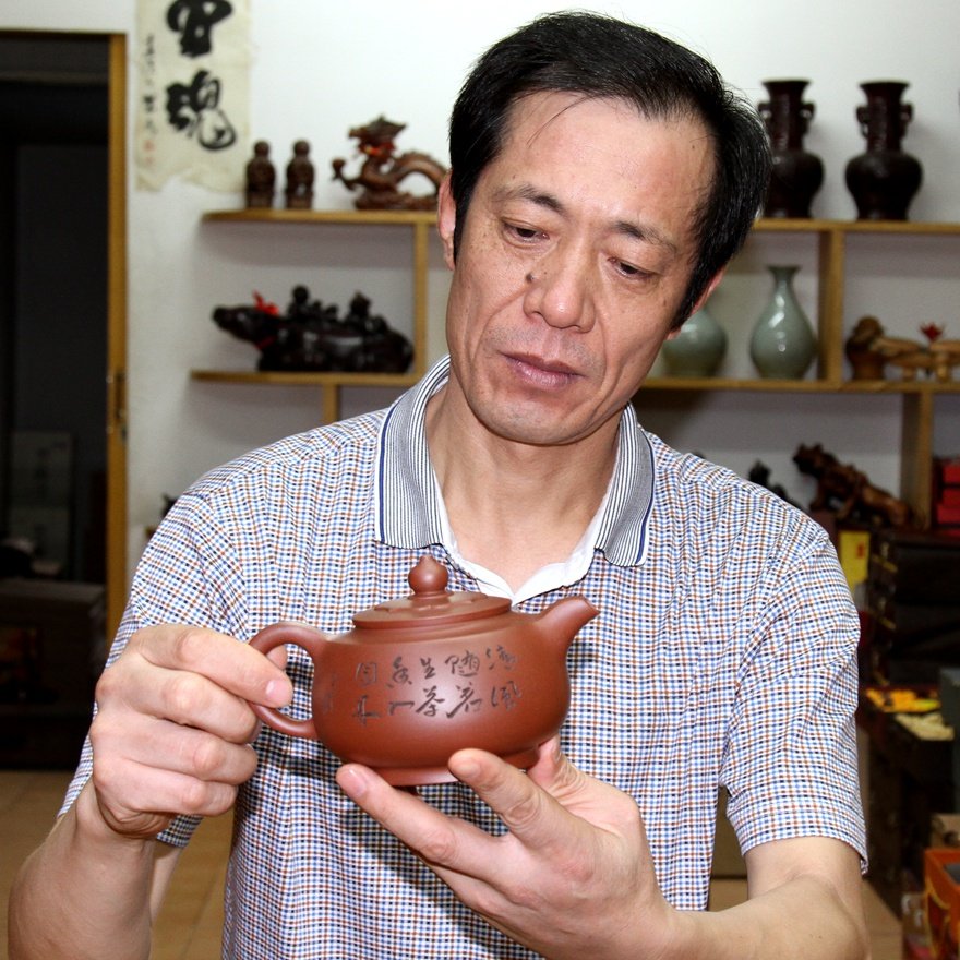 紫砂名家 蒋海华 事事如意壶 原矿清水泥 620cc