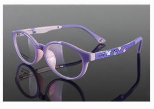 硅胶超轻儿童眼镜架椭圆镜框超弹性可爱男童女童学生可配近视眼镜