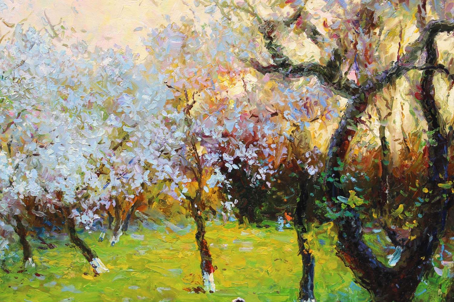 郑南哲《春天》朝鲜名家油画力作【白头山出品】