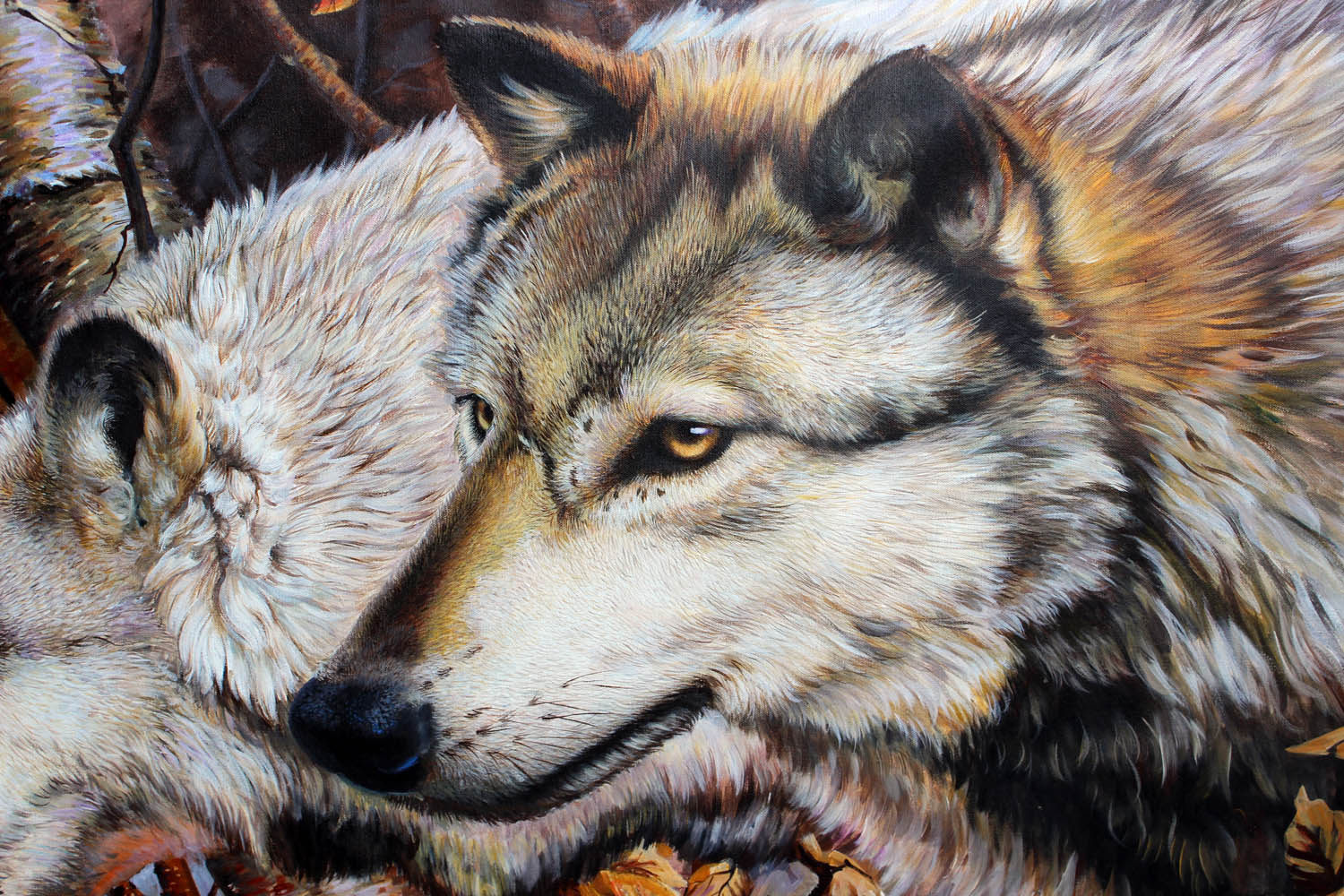 朝鲜名家 朴成龙《狼》油画力作【白头山出品】