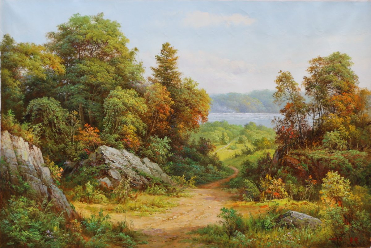 权龙赫《秋野山景》万寿台创作社 大卫画廊