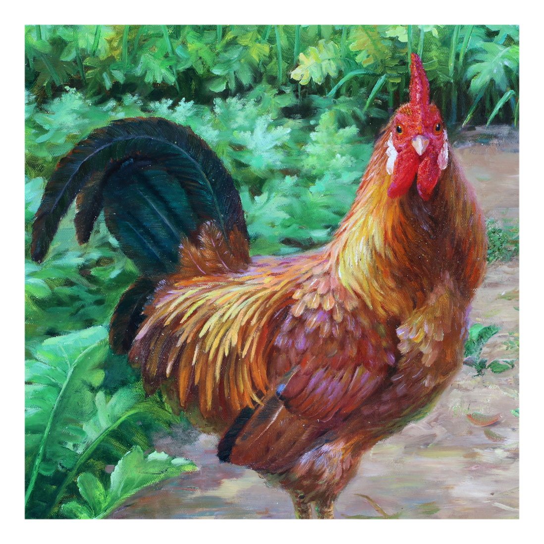 (朝鲜)张国烈《农家院》万寿台创作社 大卫画廊