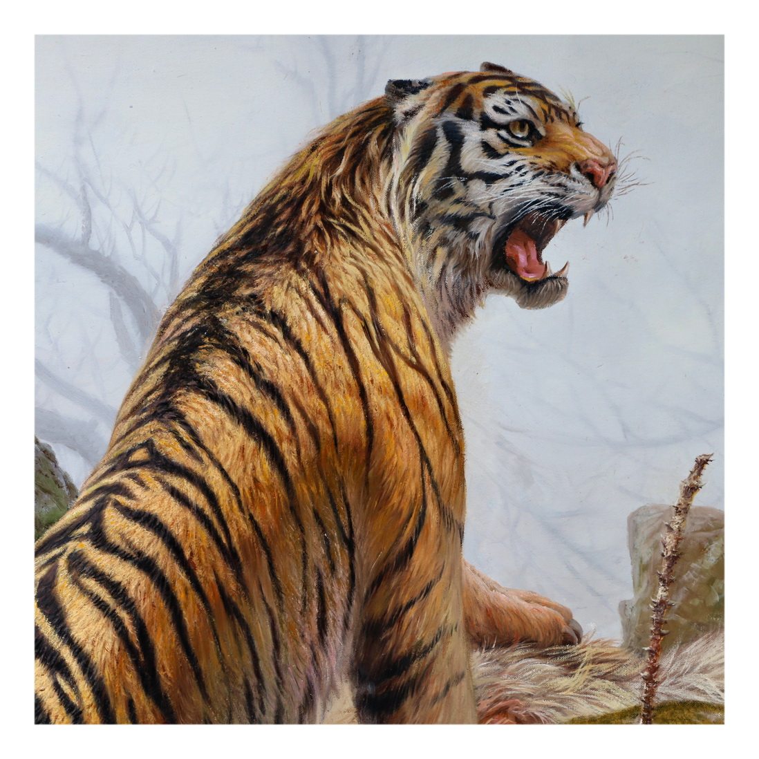 (朝鲜)功勋艺术家 尹洪哲《虎》白虎创作社 大卫画廊