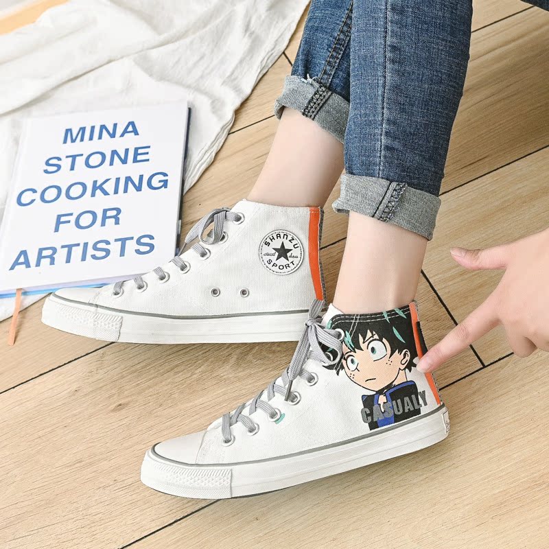 hero college Gaobang canvas shoe 2019 summer Malibu Converse One Piece comic skate shoes Korean Edition White shoesin the Women's Shoes, Canvas shoes category - from Buy2taobao.com to provide professional Taobao agent buy service