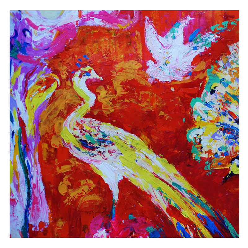 李柏林《火凤凰》大幅油画