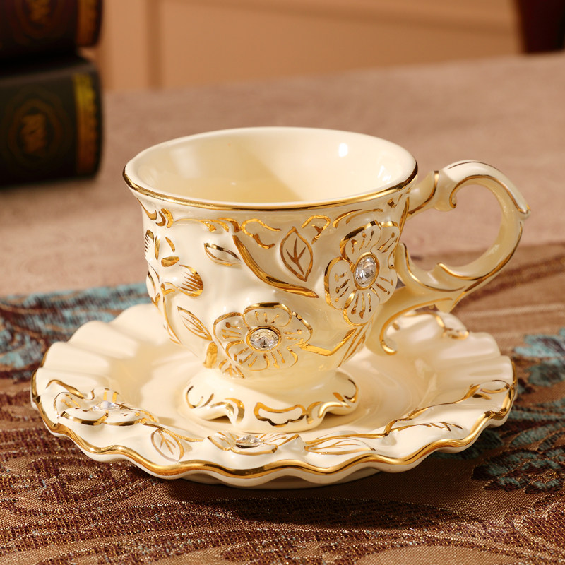 欧式茶杯套装高档陶瓷 奢华大额优惠券