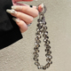 奢华高级感水晶珠子手链条挂绳带夹片手机壳钥匙扣挂件包包网红潮