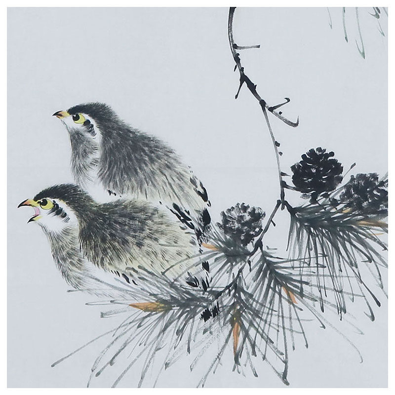 邓玉成 竖幅《千里外风月何夕》学院派国画家工笔写意名人