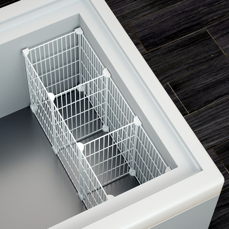 超市冰箱分隔冰柜内置物筐家用铁艺网格隔断饮料置物架冰柜分隔栏