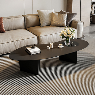 意式岩板茶几桌子异形轻奢简约现代客厅家用创意极简高级感小户型