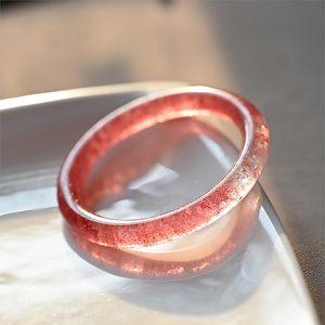 06368363见欢喜【草莓晶手镯】天然鸽血红手镯062626正品浅紫色