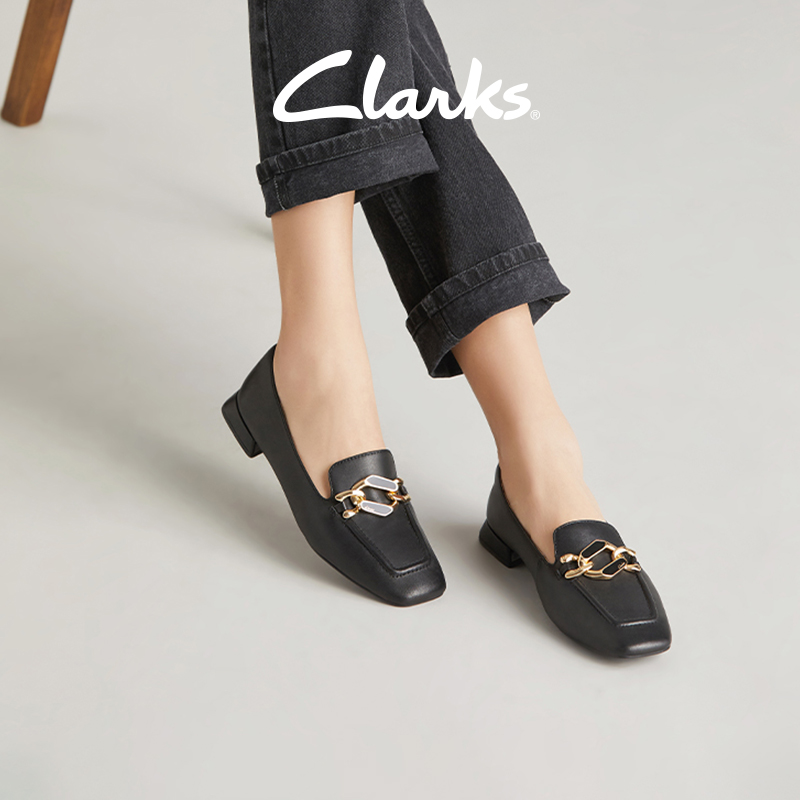 Clarks其乐轻舞系列女鞋秋季Old Money乐福鞋单鞋豆豆鞋