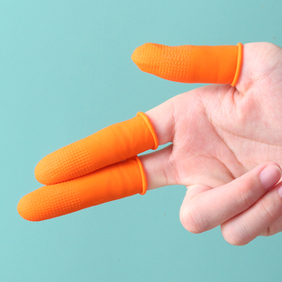 乳胶手指套加厚耐磨橡胶护指套一次性翻纸手指保护套耐用半指防滑