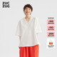 【新品】ZUCZUG 素然24夏季女士气质进口泡泡纱棉布V领短袖T恤