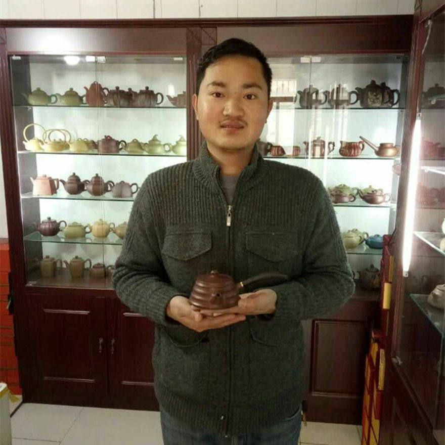 拿握舒适 使用方便【步步高升】原矿紫泥 实力派制壶师周圩旺制