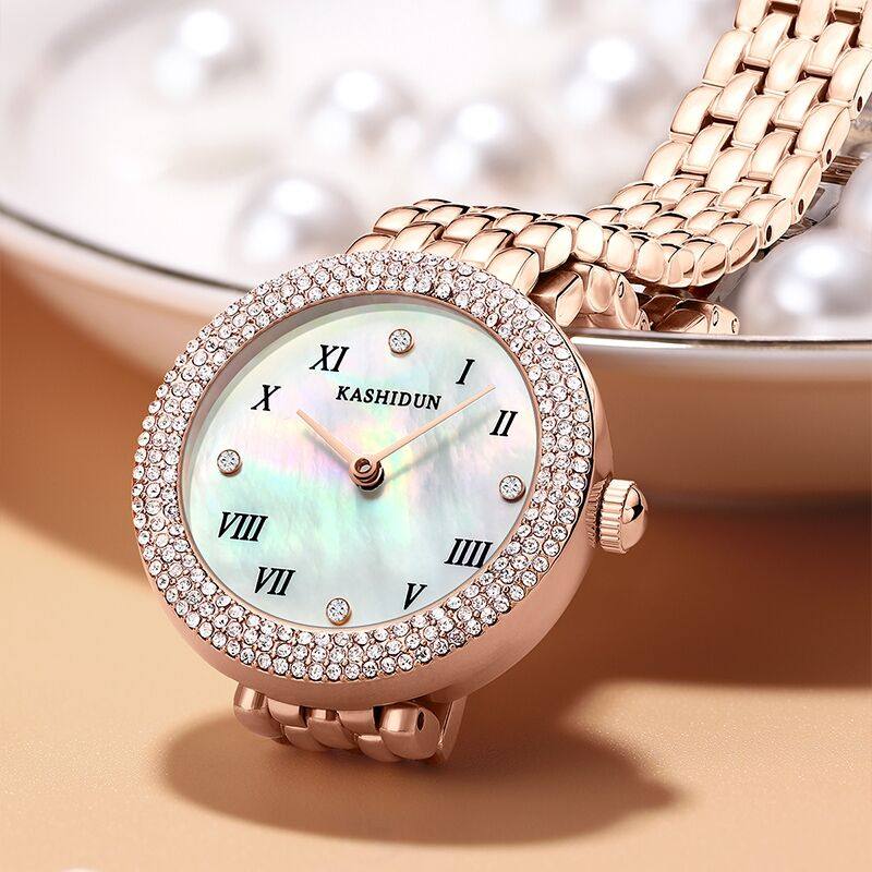 卡诗顿2021新款女士手表精钢腕表小巧精致气质石英表轻奢满钻女表