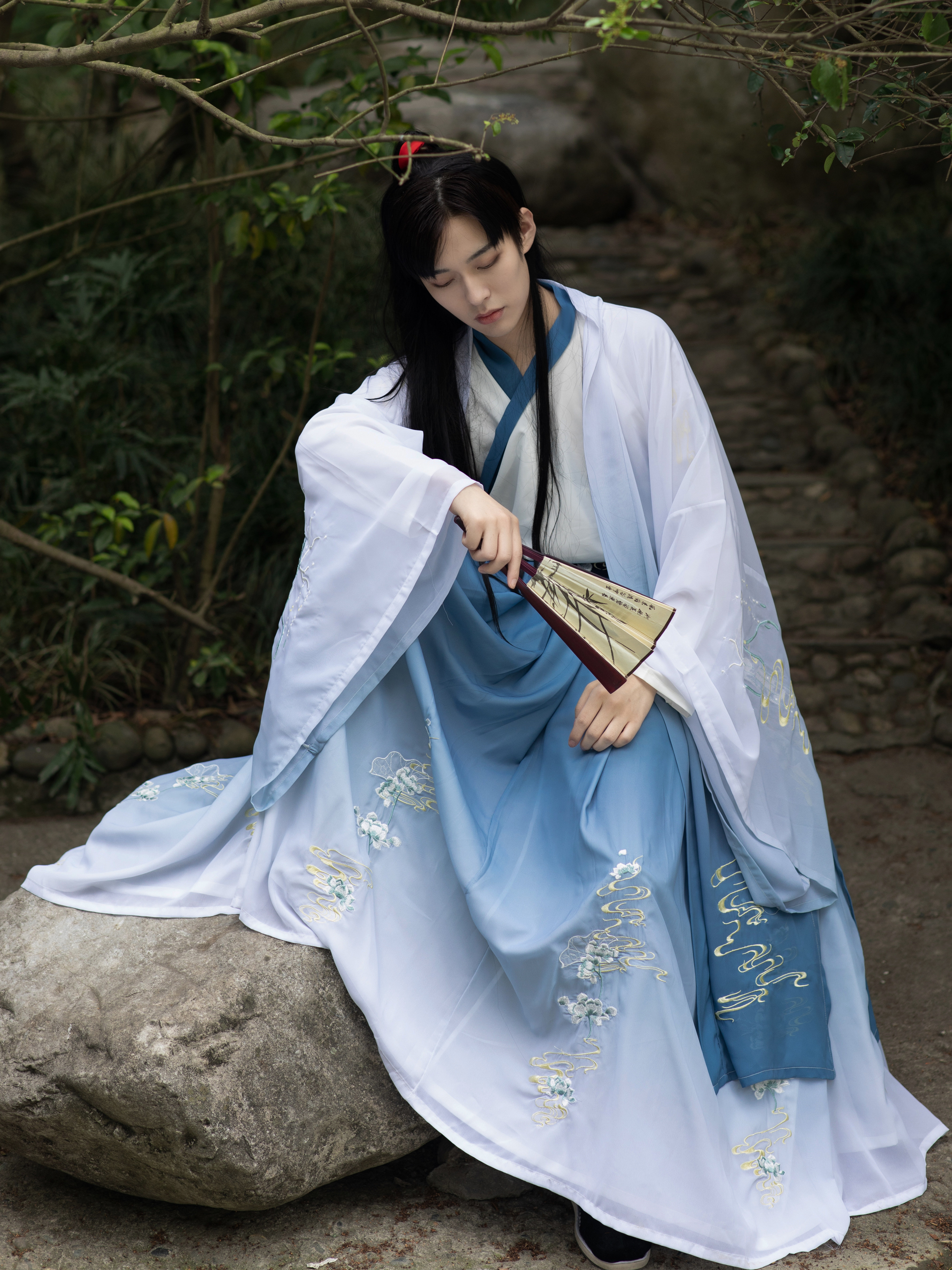 原创汉服古装大袖霸气侠客新中国风武侠男生仙气飘逸清秀套装新款