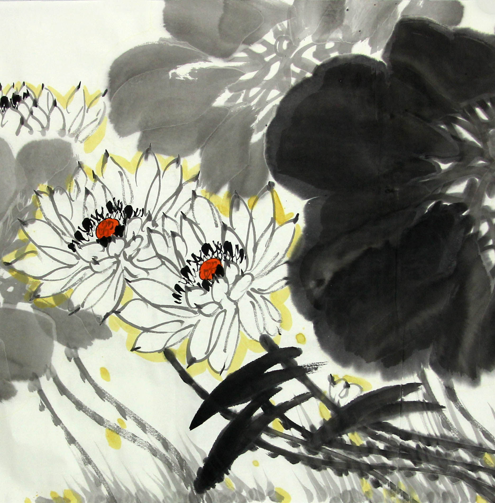 刘德功《荷花》中国画家97百杰