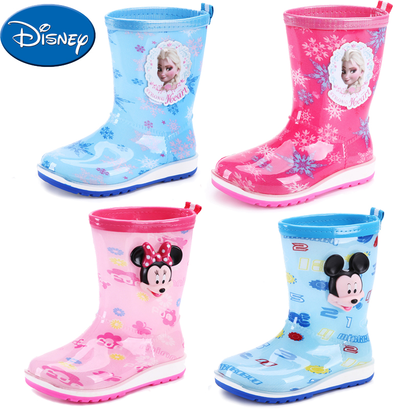 迪士尼兒童雨鞋男童女童水鞋學生雨靴中大童水靴寶寶膠鞋加絨防滑