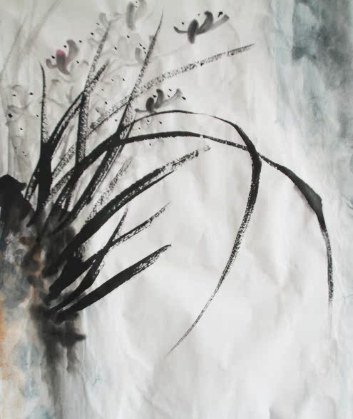 当代著名国画家 徐少俊《幽兰深处》