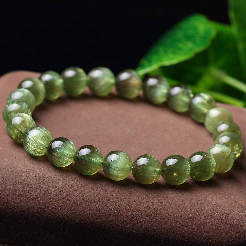 稀有极品 天然猫眼磷灰石手链 晶体通透